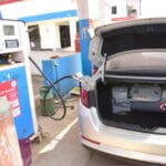 A car refilling CNG at a station in Jabi, Abuja. Source: Daily Trust