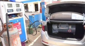 A car refilling CNG at a station in Jabi, Abuja. Source: Daily Trust