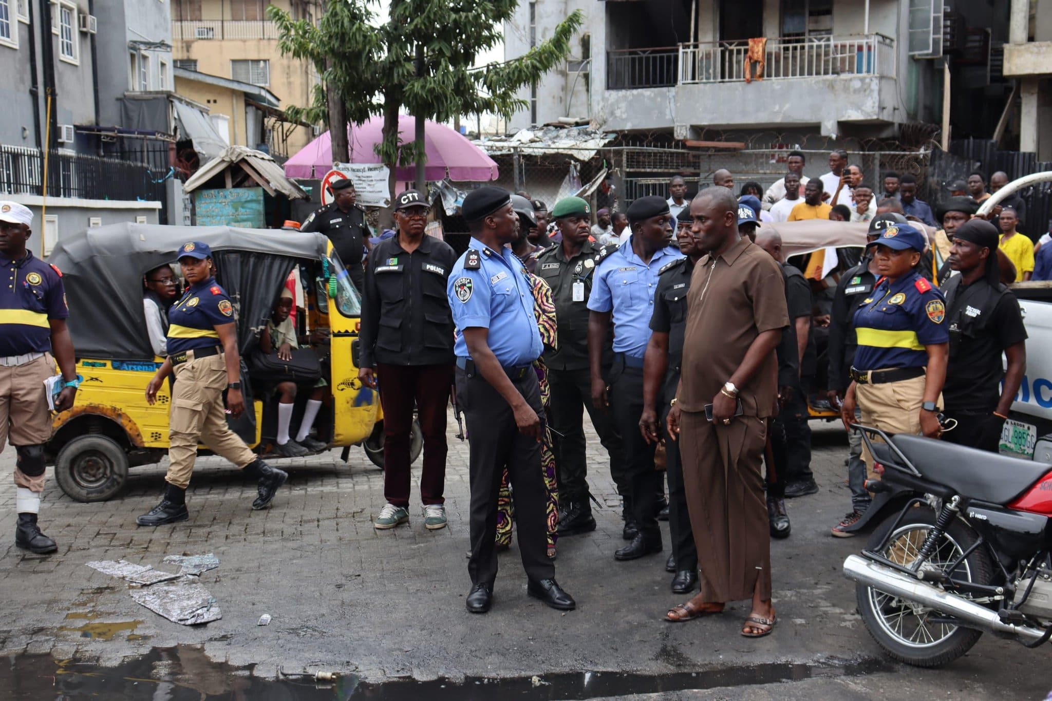 CP Olohundare Jimoh leads officers in the arrest of a suspected 55-year-old Samsideen Oladiti for murder and assault in Lagos State. Source: Lagos Police Command