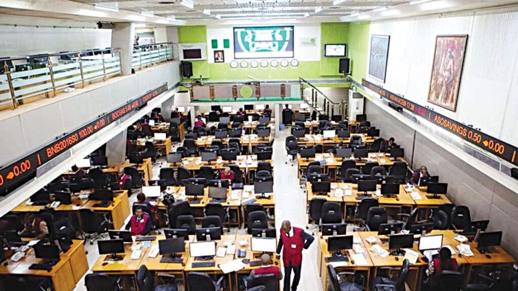 Floor of the Nigerian stock market