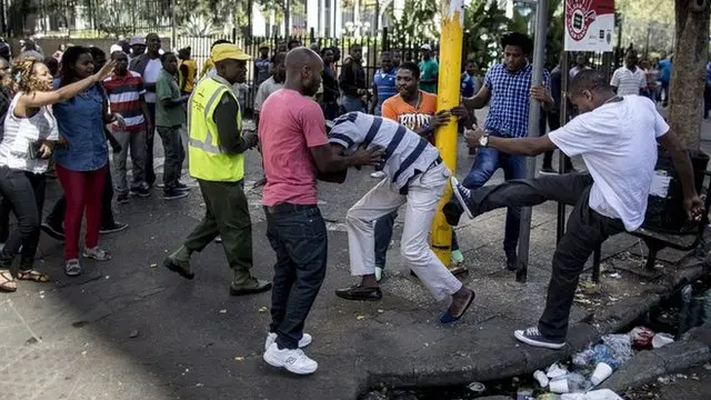 Rare Picture of Nigerians Physically Attacked in South Africa