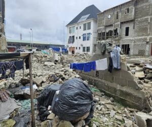 A site at the Lagos Trade Fair Complex demolition. Source: Obi's X handle