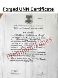 Alledged Forged Certificate