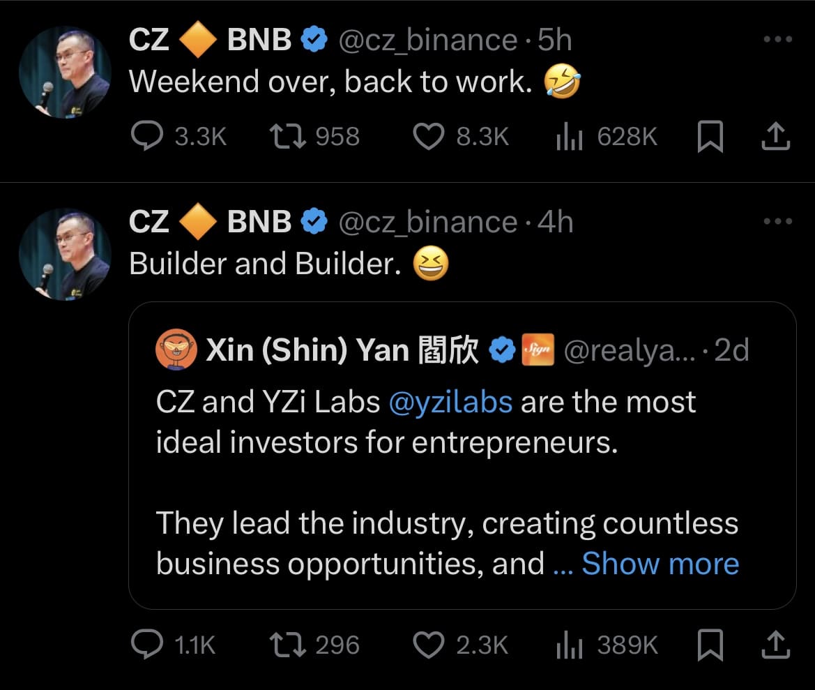 CZ: Binance Founder