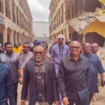Obi's visit to the Lagos Trade Fair building demolition