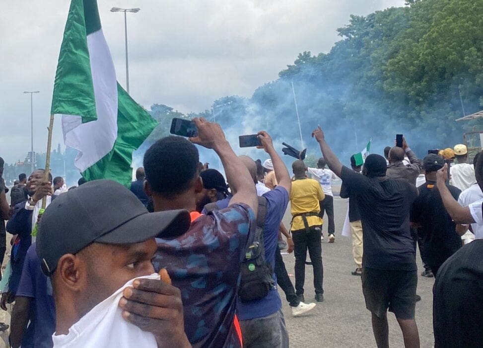 Teargas Released on Protesters