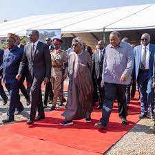 President William Ruto, former President Uhuru Kenyatta, and former Nigerian President Olusegun Obasanjo among those attending the burial of the Honorable Raila Odinga at the Jaramogi Oginga Odinga University of Science and Technology