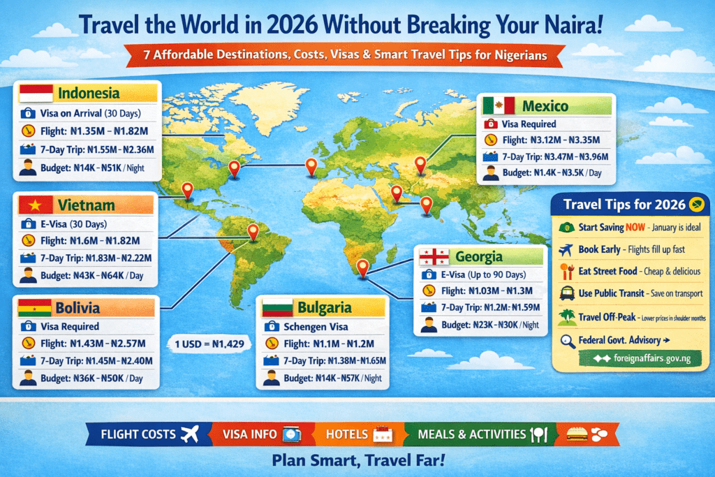 Affordable Countries That Make Every Naira Count in 2026