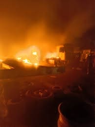 Fire Razes Building at Ikeja Computer Village