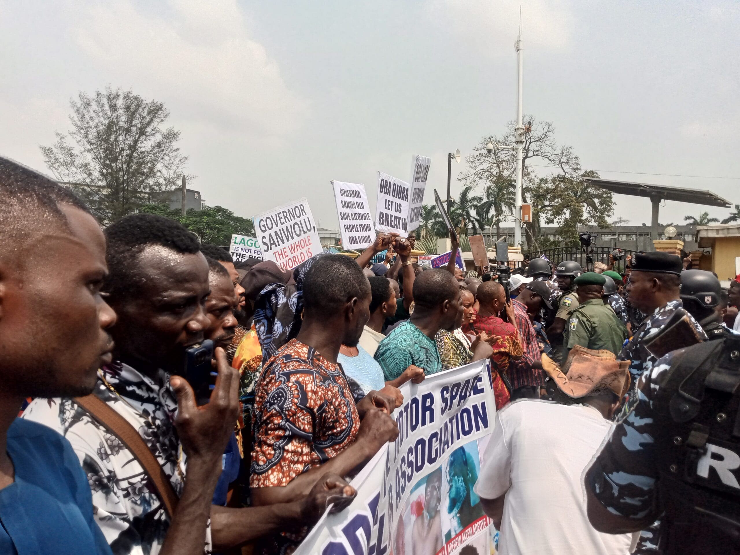 Protesters in Lagos