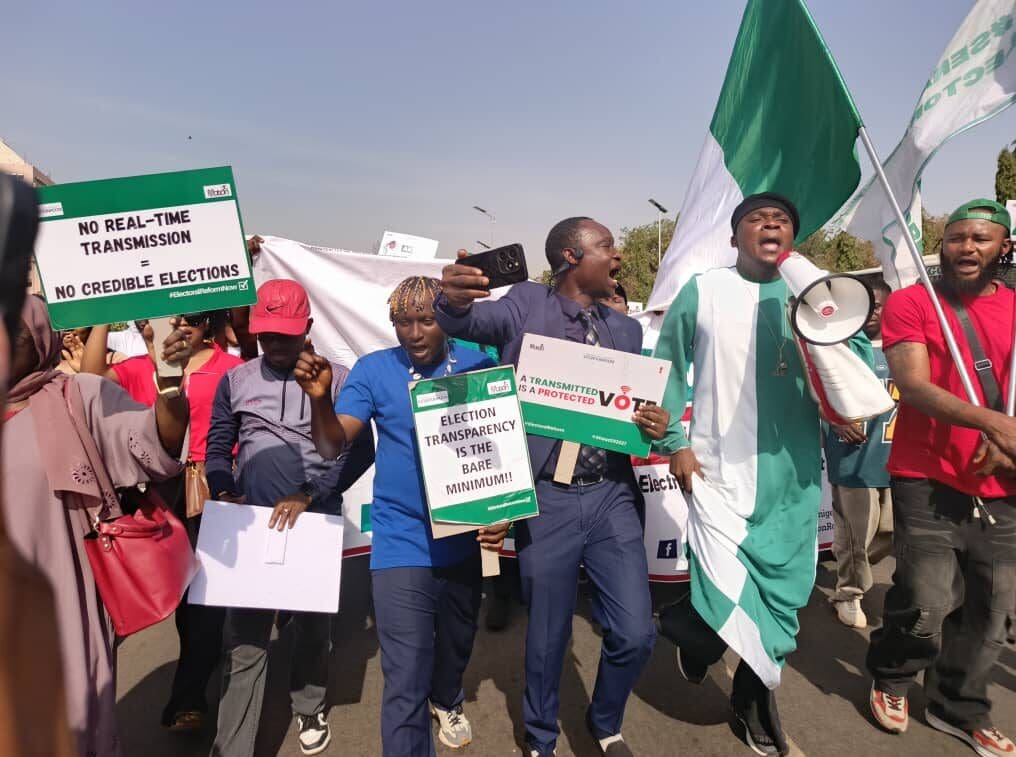 Protesters Demand Mandatory Real-Time Result Transmission at N’Assembly