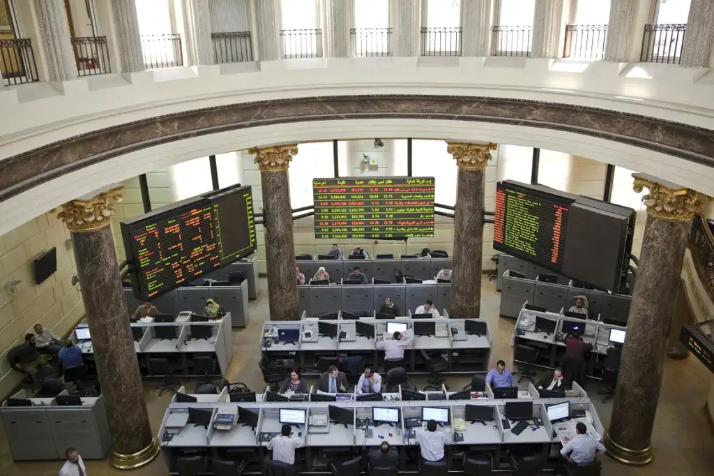 Egypt stock market trading floor