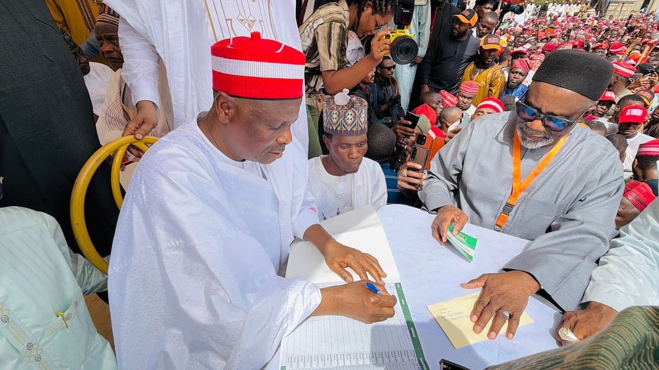 Kwankwaso registering as a new member of the ADC